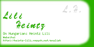 lili heintz business card